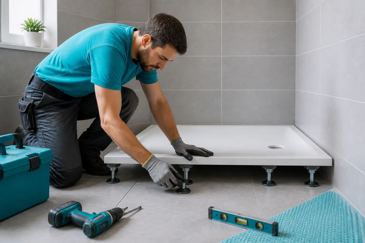 surélever un receveur de douche