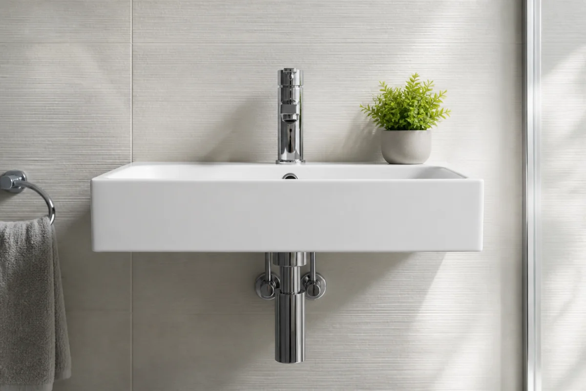 hauteur arrivée d'eau lavabo