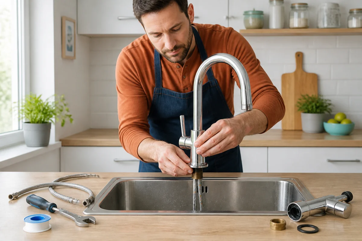 Remplacer un robinet de cuisine facilement